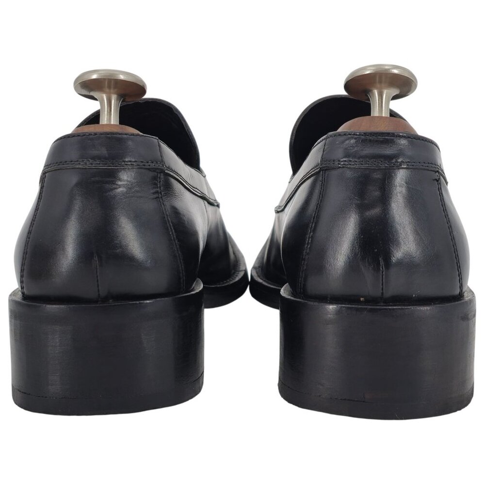 Gucci Italian Luxury Dress Shoes Mens size 10.5 Black Leather Square-toe Loafers - Picture 5 of 11